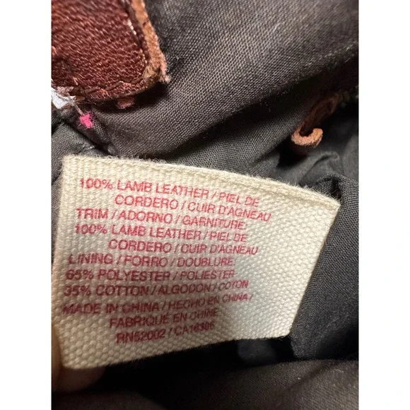 Lucky Brand Brown Leather Boho Distressed Satchel Crossbody Bag Slouchy - Picture 6 of 15